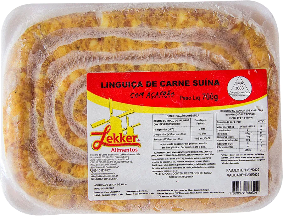 Linguiça de Carne Suína com Açafrão